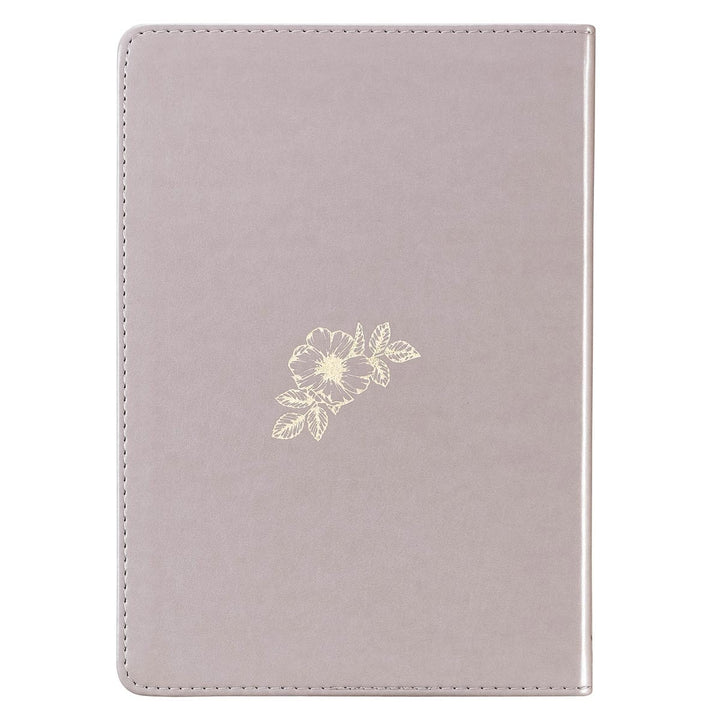 Strength and Dignity Taupe Faux Leather Journal – Proverbs 31:25