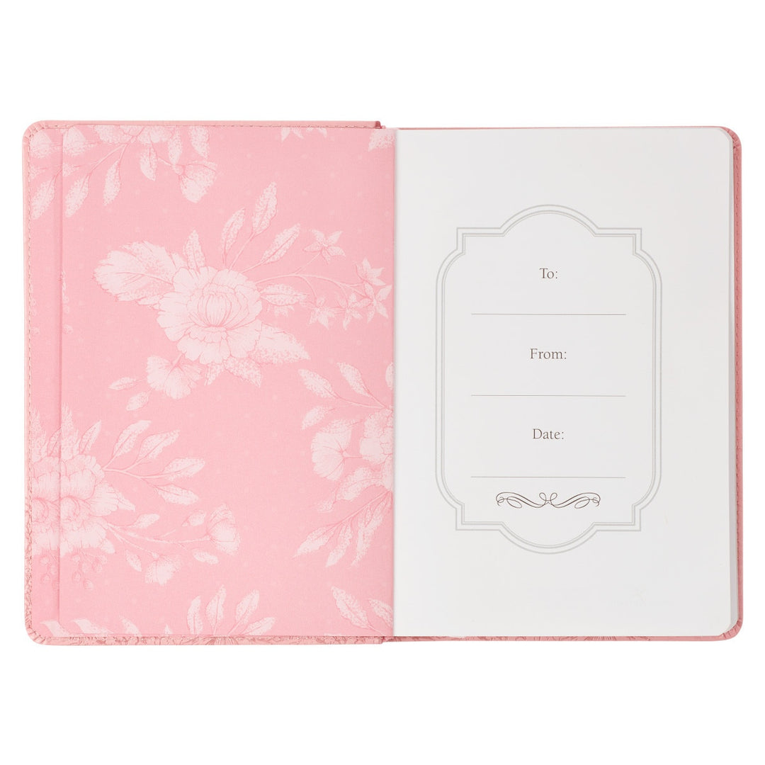 Joyful in Hope Pink Faux Leather Classic Journal - Romans 12:12