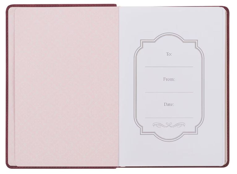 Things Are Possible Burgundy Faux Leather Classic Journal - Matthew 19:26