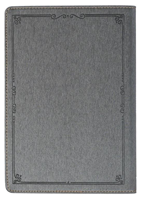 Trust in the Lord Charcoal Faux Leather Classic Journal - Proverbs 3:5