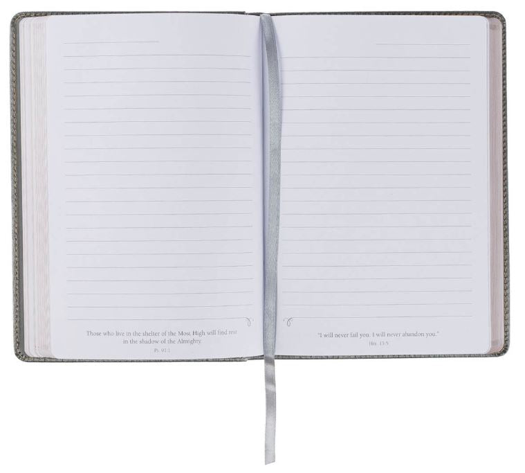 Trust in the Lord Charcoal Faux Leather Classic Journal - Proverbs 3:5