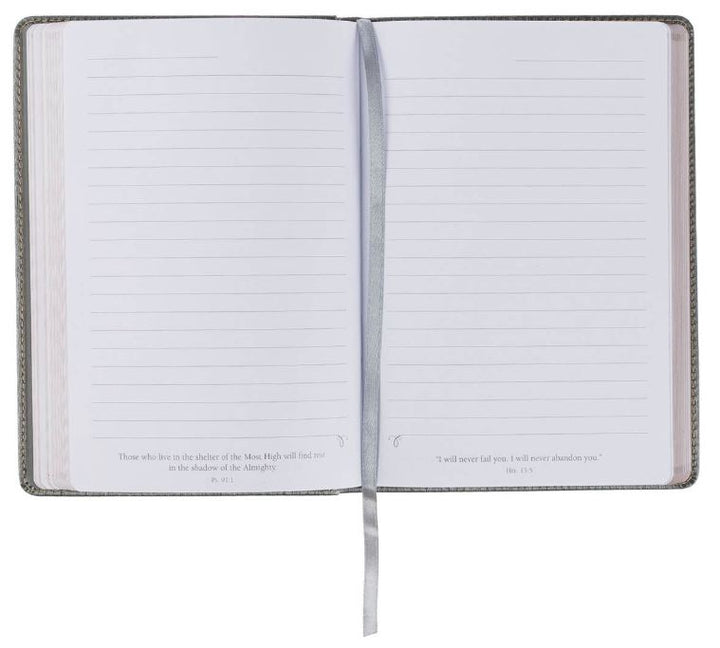 Trust in the Lord Charcoal Faux Leather Classic Journal - Proverbs 3:5