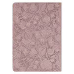 Strength and Dignity Dusty Purple Floral Faux Leather Classic Journal - Proverbs 31:25