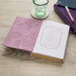 Strength and Dignity Dusty Purple Floral Faux Leather Classic Journal - Proverbs 31:25