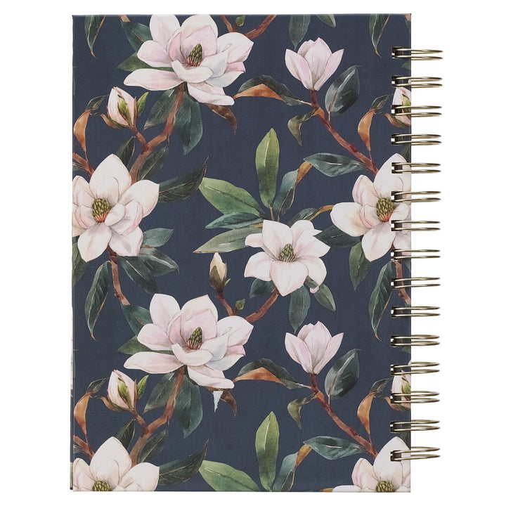 Strength and Dignity Blush Magnolia Large Spiral Journal - Proverbs 31:25