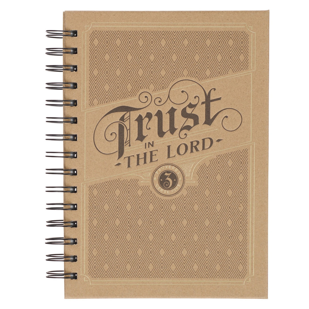 Trust in the Lord Cork-brown Large Spiral Journal - Proverbs 3:5