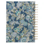 Morning Mercies Blue and Green Floral Spiral Journal - Lamentations 3:22-23