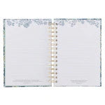 Morning Mercies Blue and Green Floral Spiral Journal - Lamentations 3:22-23