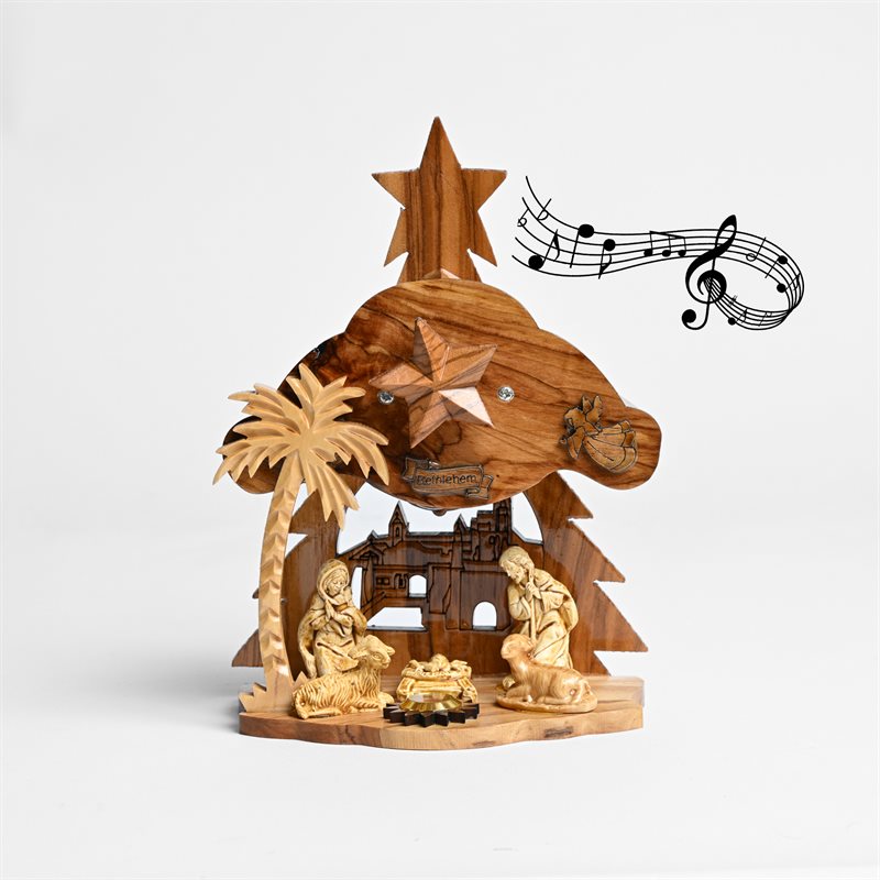 Olive Wood Musical Nativity