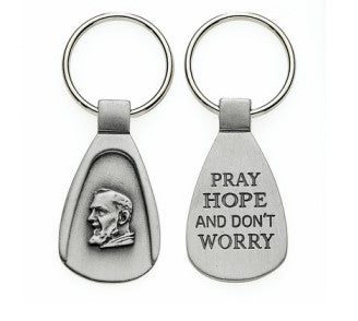 St. Pio Pray Hope and Don't Worry Key Chain