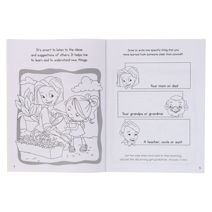 Wise Words for Little Hearts Coloring and Activity Book