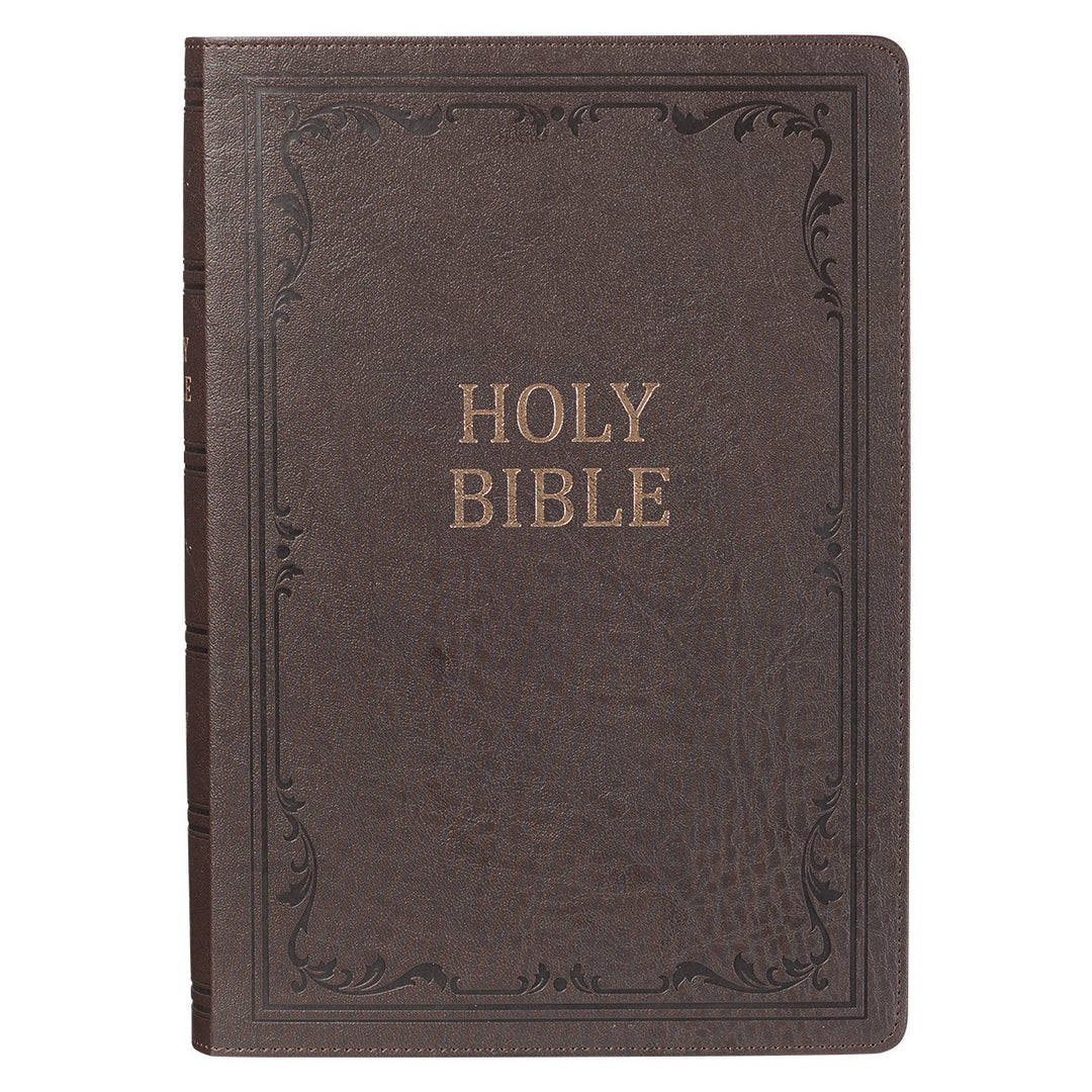 Dark Brown Faux Leather Super Giant Print King James Version Bible