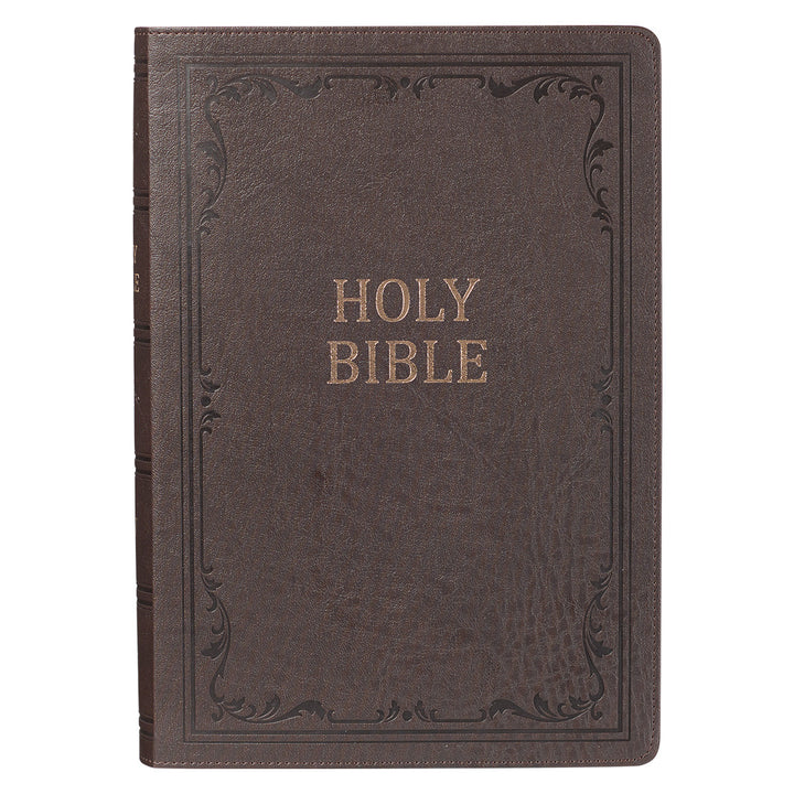 Dark Brown Faux Leather Super Giant Print King James Version Bible