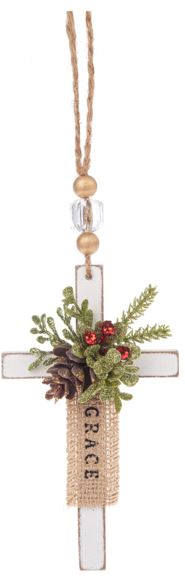 Farmhouse Cross Ornament