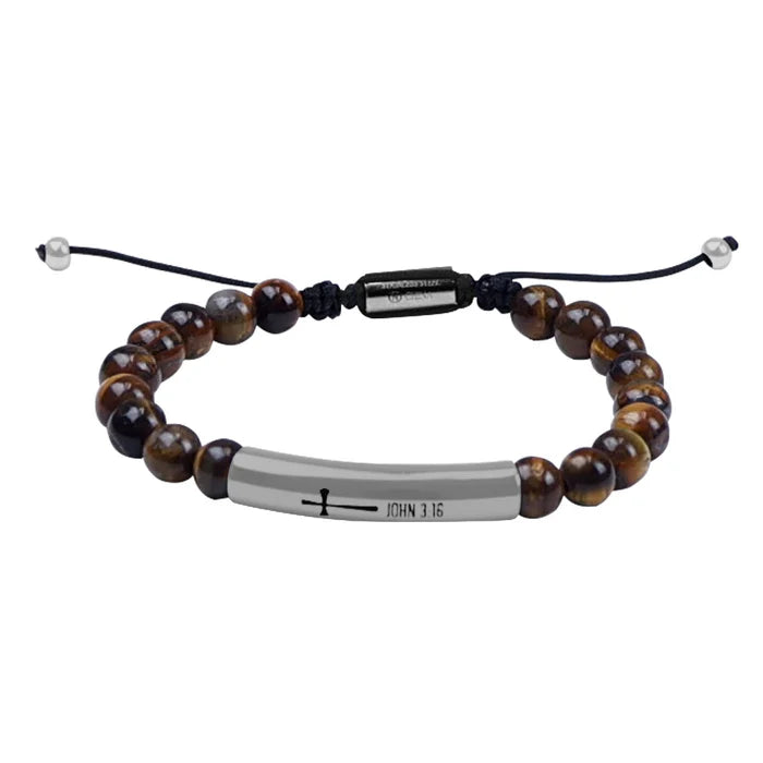 Men's John 3:16 Beaded Bracelet