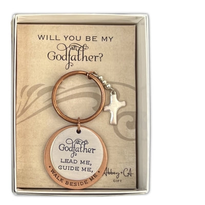 "Be my Godfather?" Key RIng Gift Box