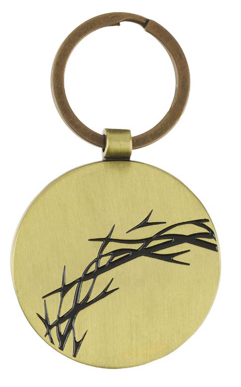 Amazing Grace Antique Gold Metal Keychain