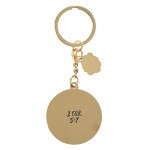 Walk by Faith Pink Cosmos Metal Keychain - 2 Corinthians 5:7