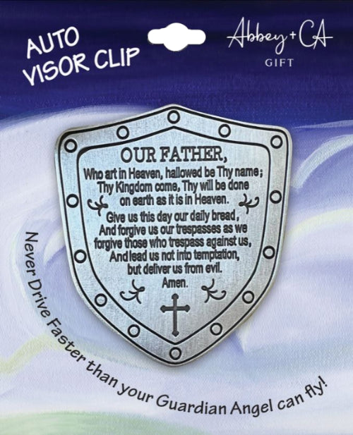 2" Lord's Prayer Shield Visor Clip