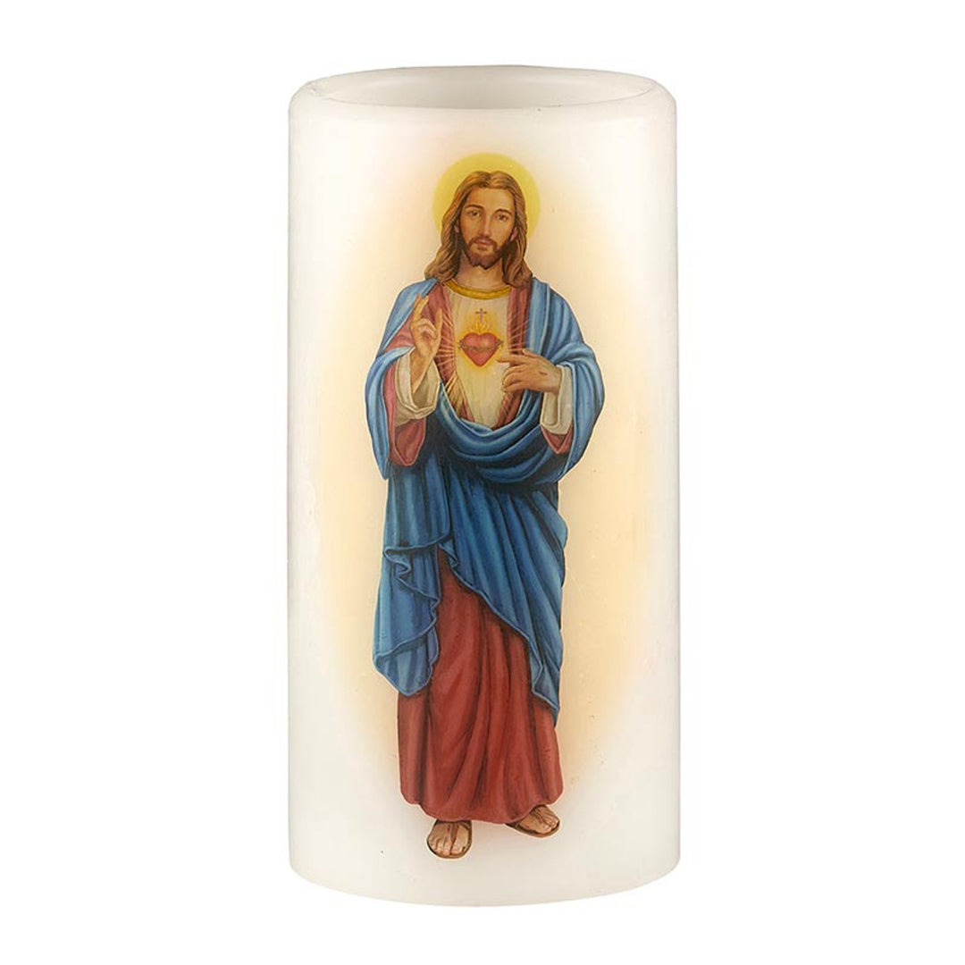 Sacred Heart Flameless Devotional LED Candle