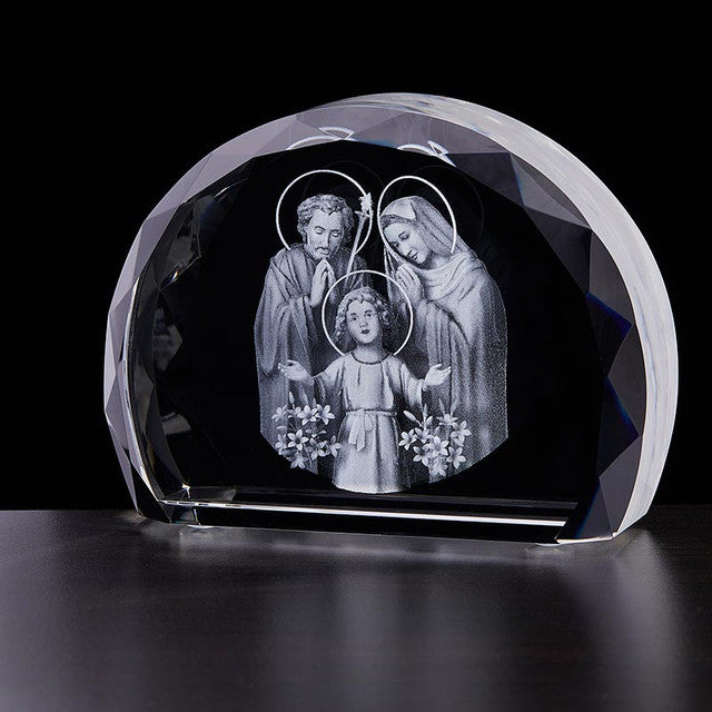 Large Holy Family Etched Glass