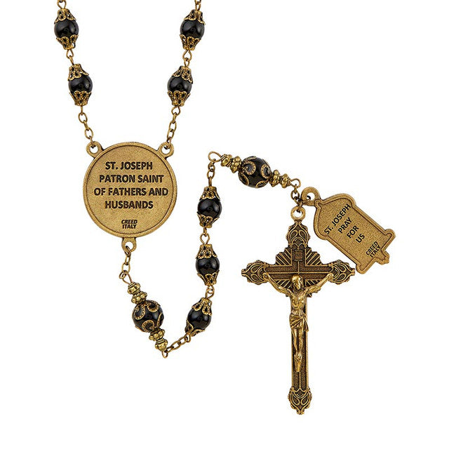 8mm St. Joseph Vintage Rosary