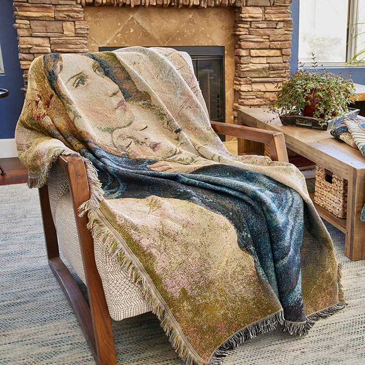 Madonna of the Streets Throw Blanket