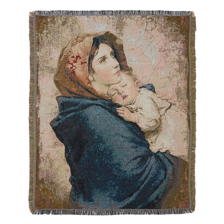 Madonna of the Streets Throw Blanket