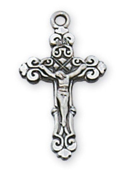 13" Sterling Silver Baby Crucifix Necklace