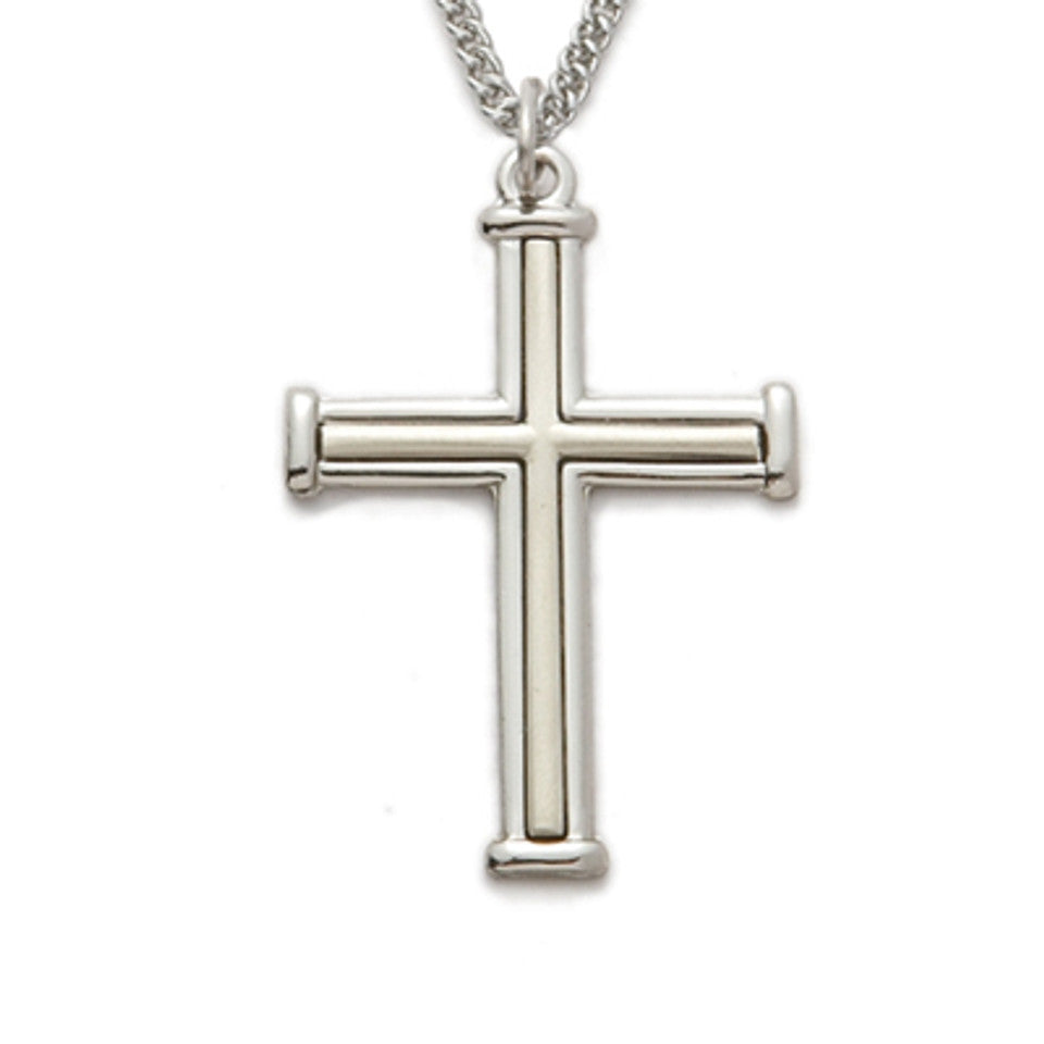 24" Sterling Silver Cross Chain