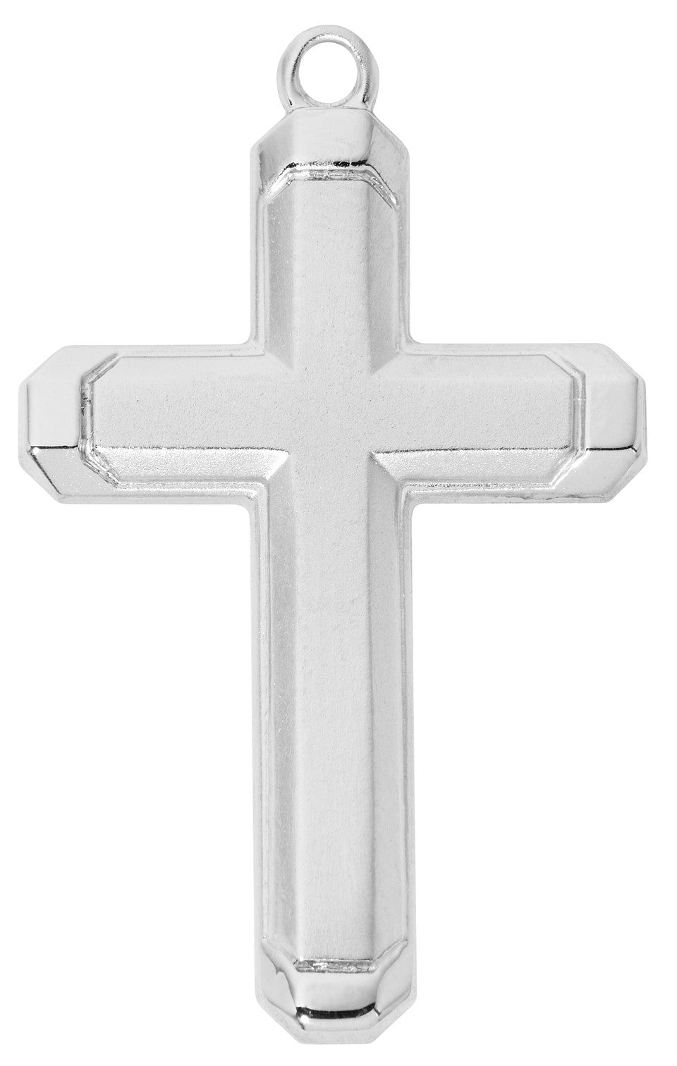 Sterling Silver Cross with 24" Stainless Steel Chain