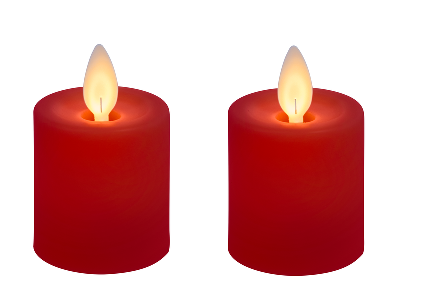 Red LED Votive Candle Set