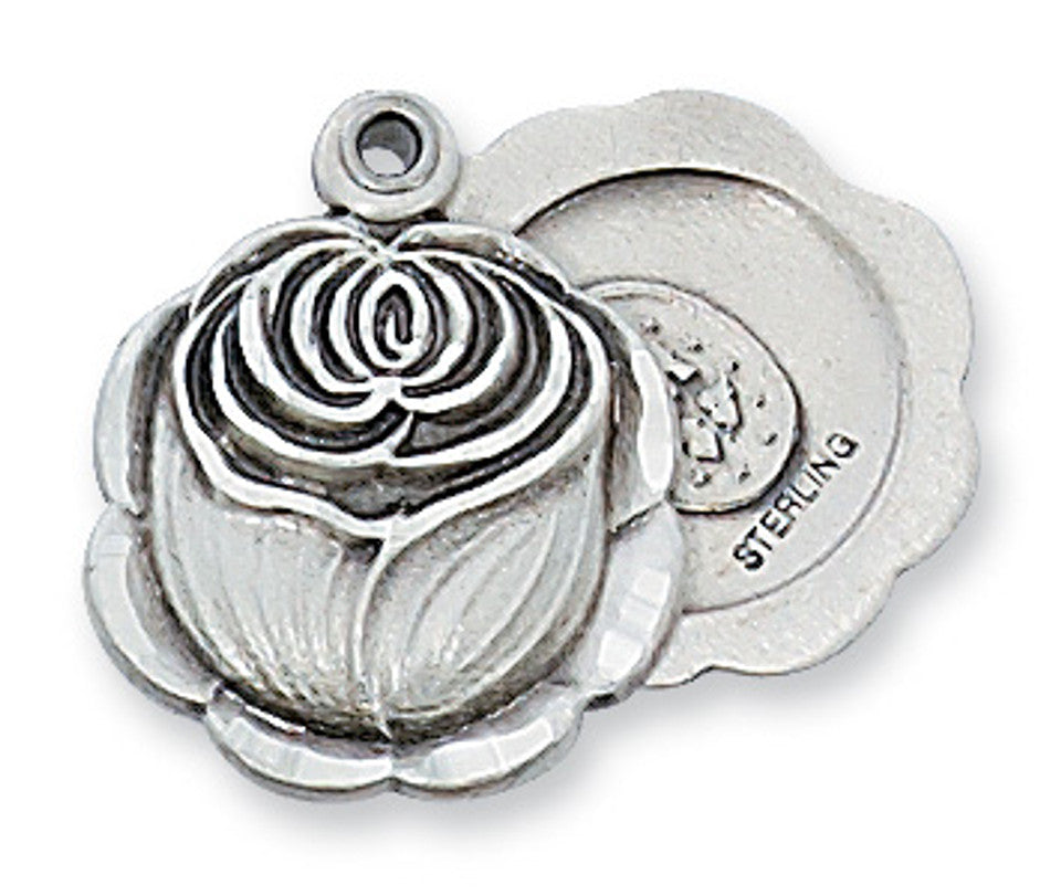 Sterling Silver Miraculous Sliding Rosebud