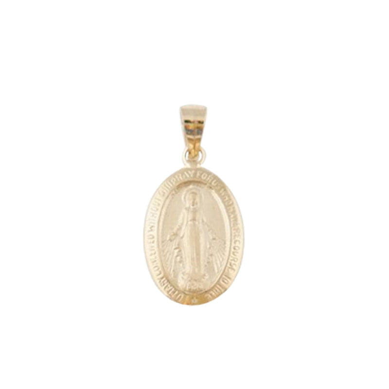 14Kt Gold Small Miraculous Medal Pendant