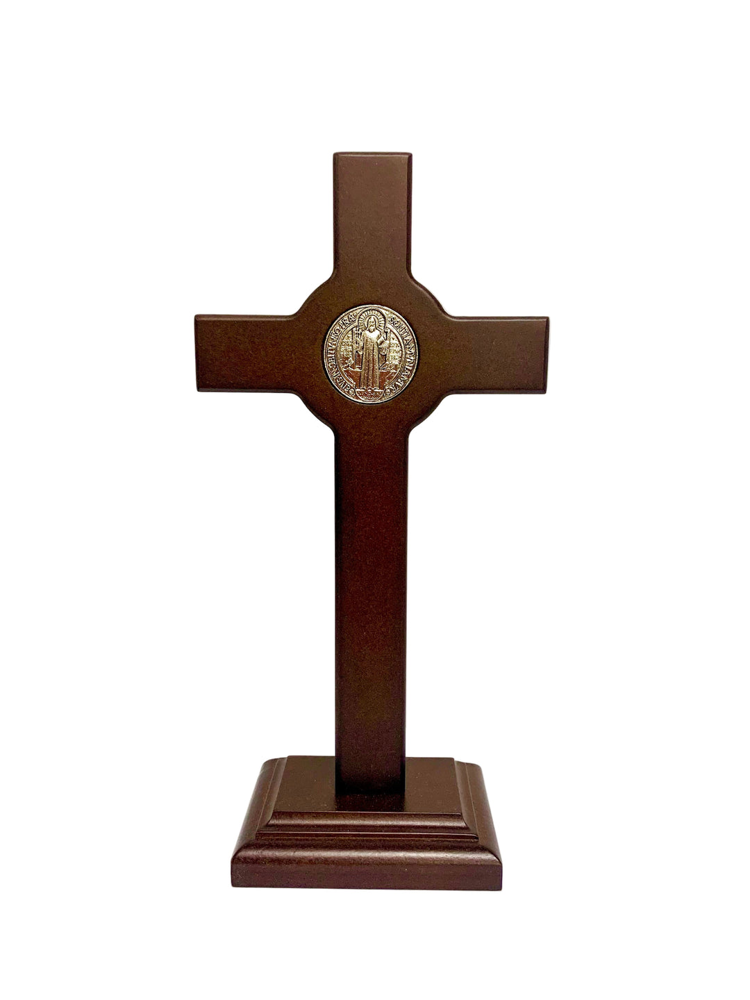9.5" Wooden St. Benedict Standing Crucifix