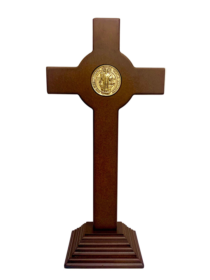 15" Wooden Our Lady of Guadalupe Standing Crucifix