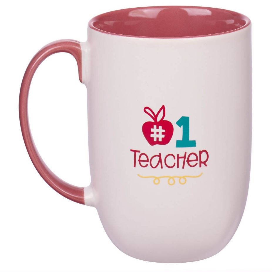 Big Heart White and Pink Ceramic Coffee Mug