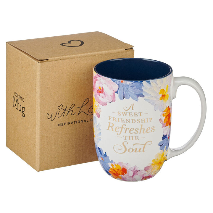 Sweet Friendship Watercolor Garden Ceramic Mug