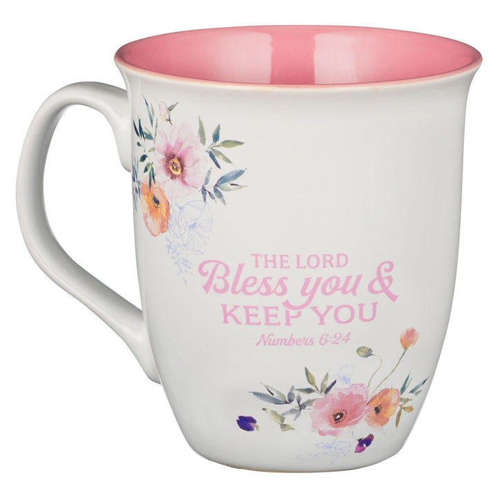 Best Mom Ever White and Pink Ceramic Coffee Mug - Numbers 6:24