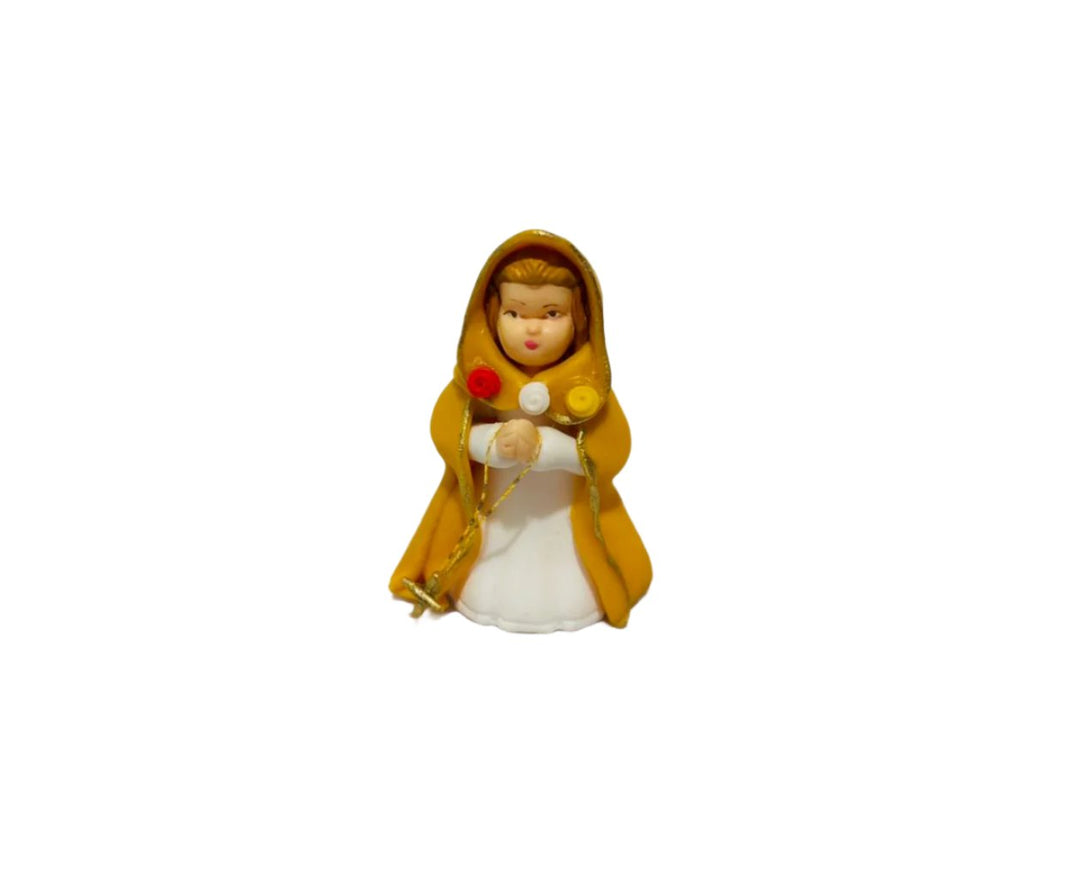 1.2" Handmade Our Lady of the Mystical Rose Mini Figurine