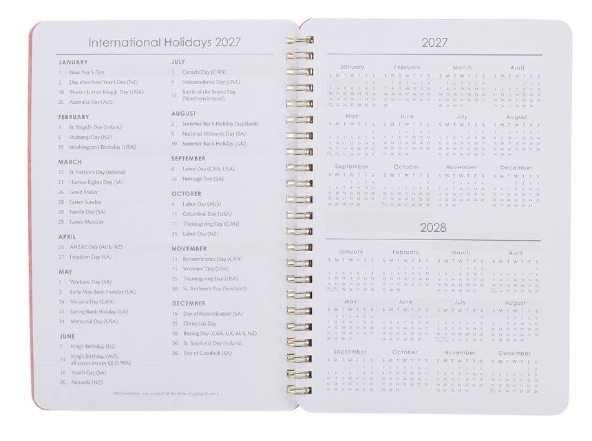 2027 Be Still and Know Spiral Weekly Planner - Psalm 46:10