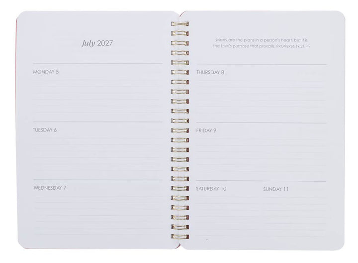 2027 Be Still and Know Spiral Weekly Planner - Psalm 46:10