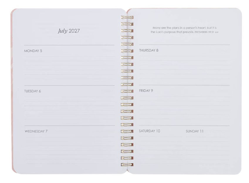 2027 Pray Without Ceasing Spiral Weekly Planner - 1 Thessalonians 5:17