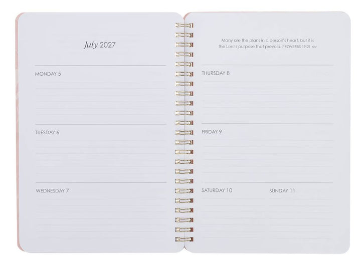 2027 Pray Without Ceasing Spiral Weekly Planner - 1 Thessalonians 5:17