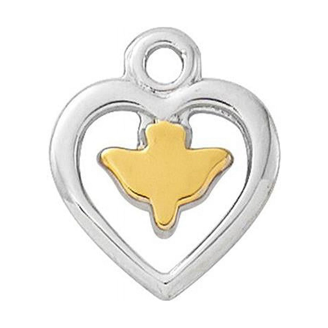 Sterlings Silver Cross with Gold Dove Pendant