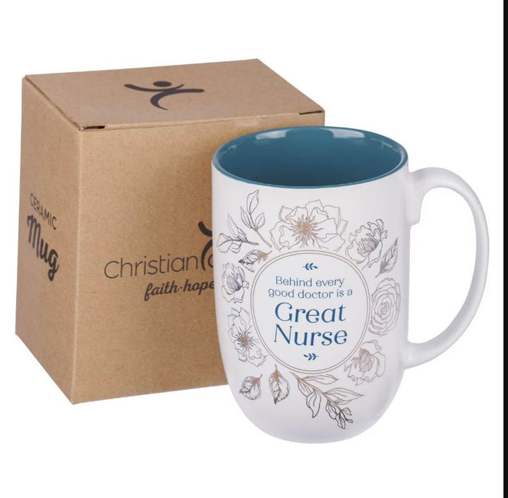 Mug Teal Great Nurse Phil 4:13