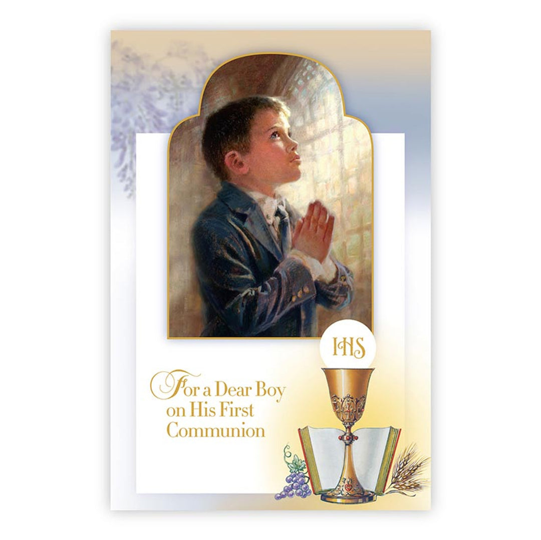 Dear Boy on His First Communion Greeting Card