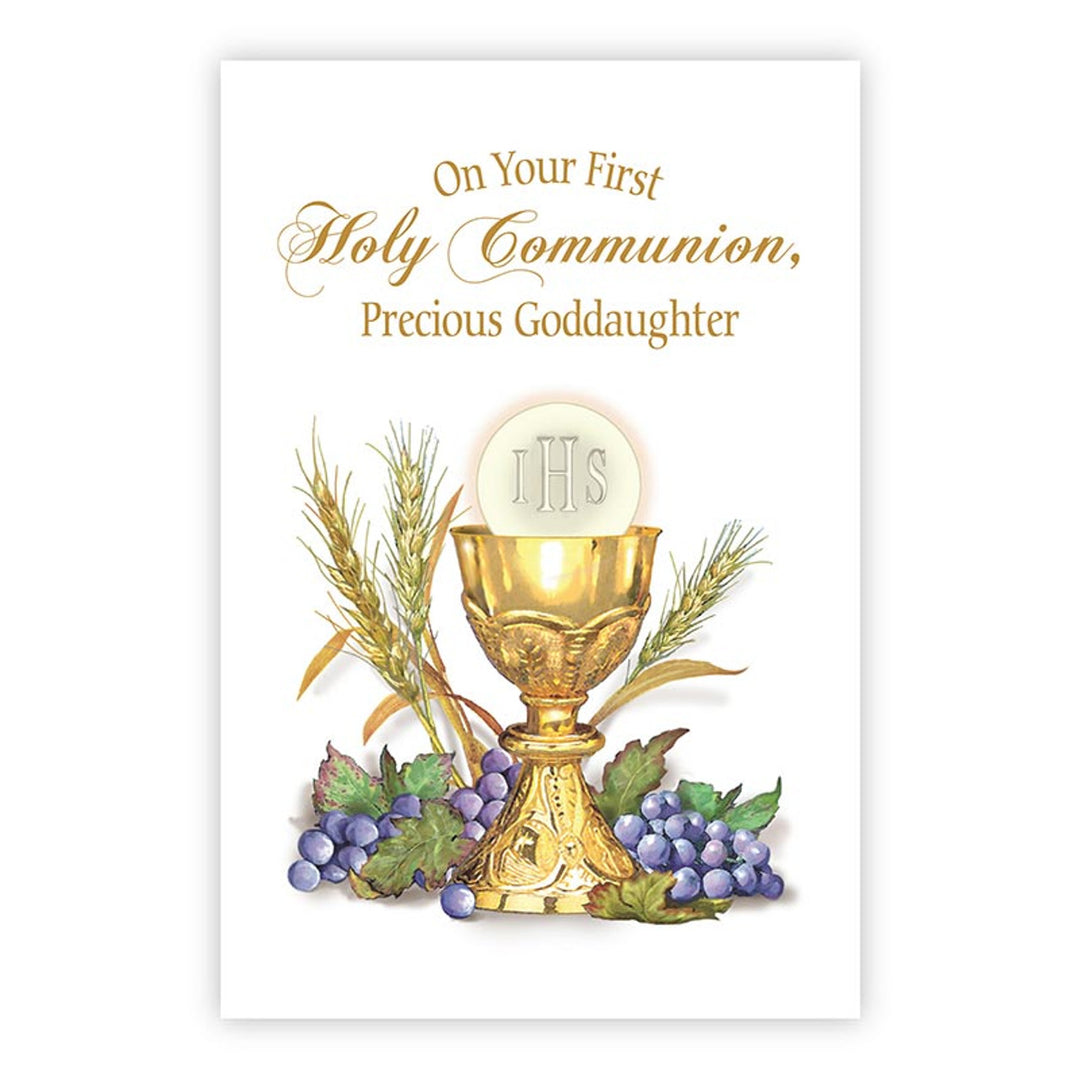 On Your First Holy Communion, Precious Goddaughter Card