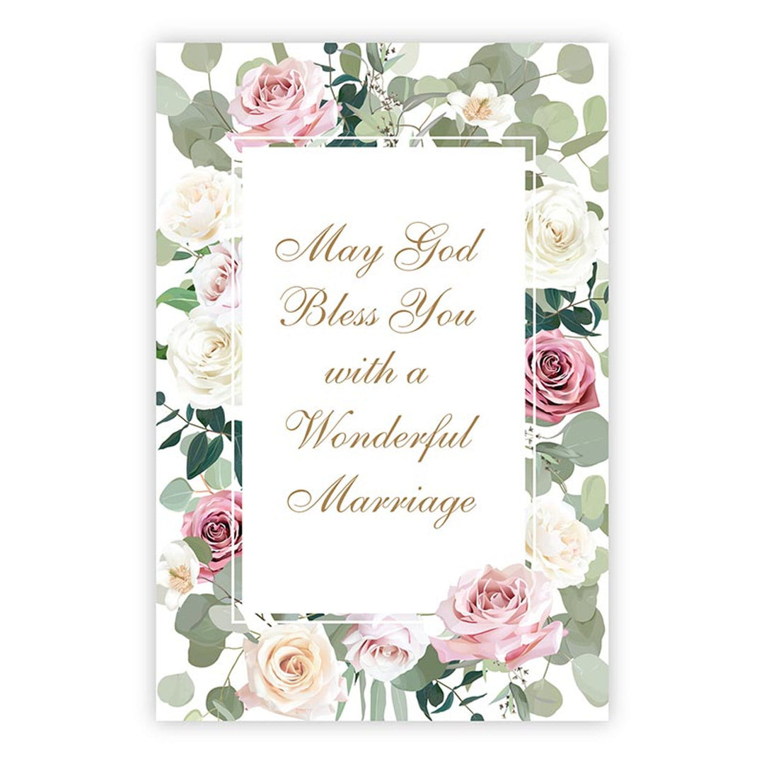 May God Bless You With a Wonderful Marriage Greeting Card