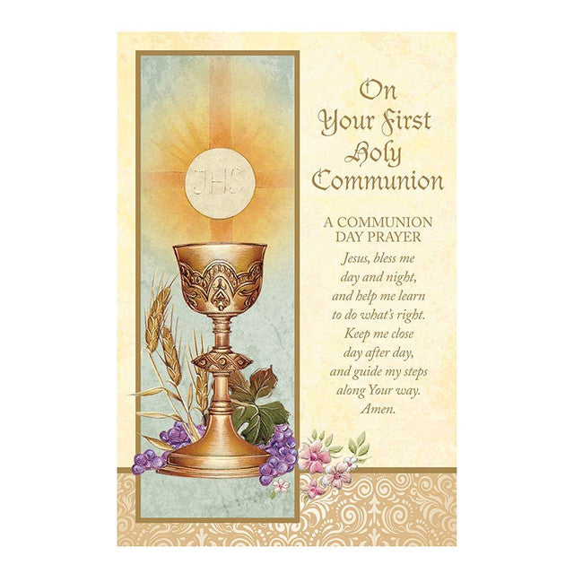 On Your First Holy Communion Greeting Card